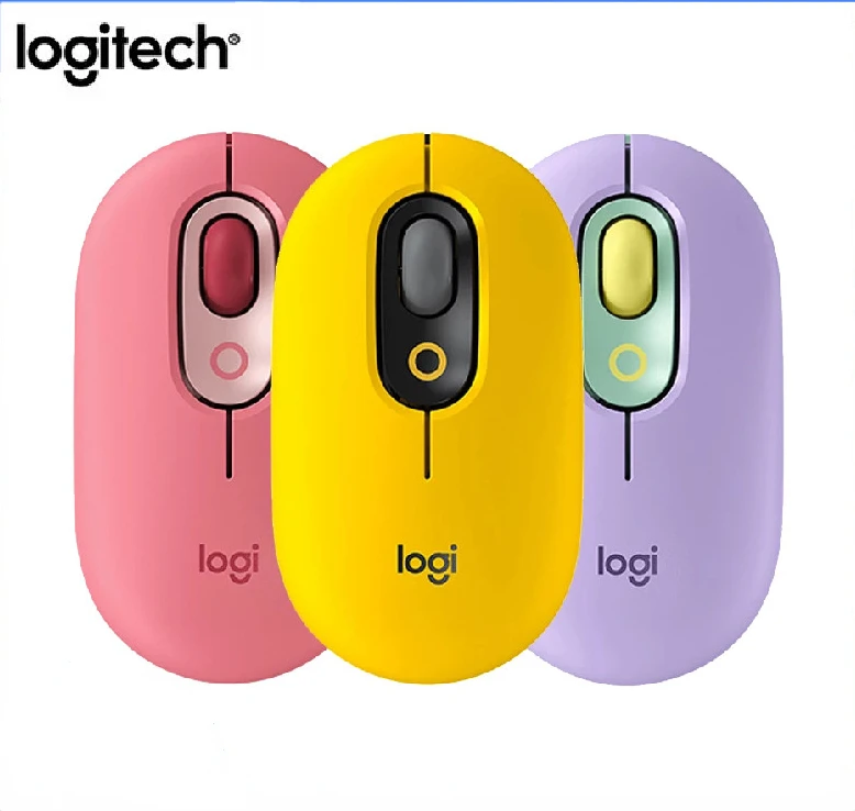 

New Logitech POP Mouse Wireless Bluetooth Silent Mice High Precision Optical Tracking Portable Mouse For Windows, macOS
