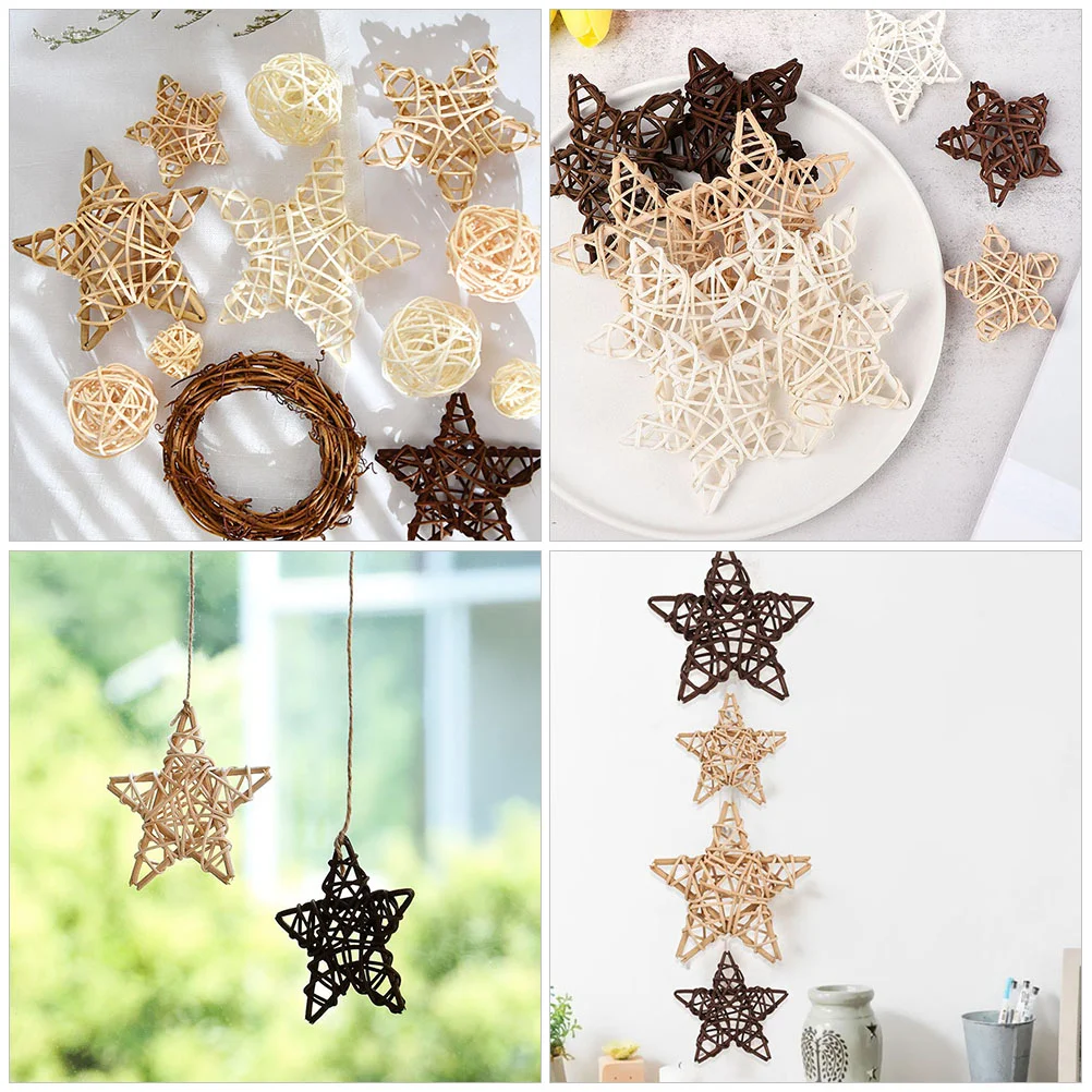 3шт украшения из ротанга со звездами Takraw шары для гостиной и аксессуаров