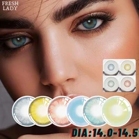 fresh lady official natural color contact lenses 1pair yearly soft colored contacts lens fashion anime makeup beautiful pupils