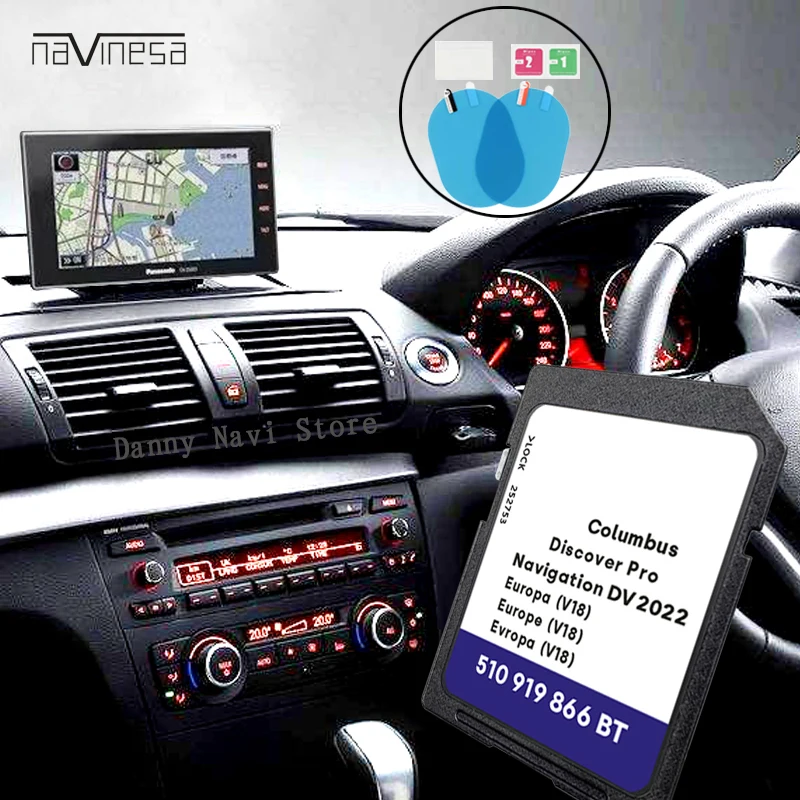 

Genuine Naving Card V18 PRO Discover Media 32GB For SKODA VW Map DV V18 Sat Nav Card with Anti Fog Reaview Stickers