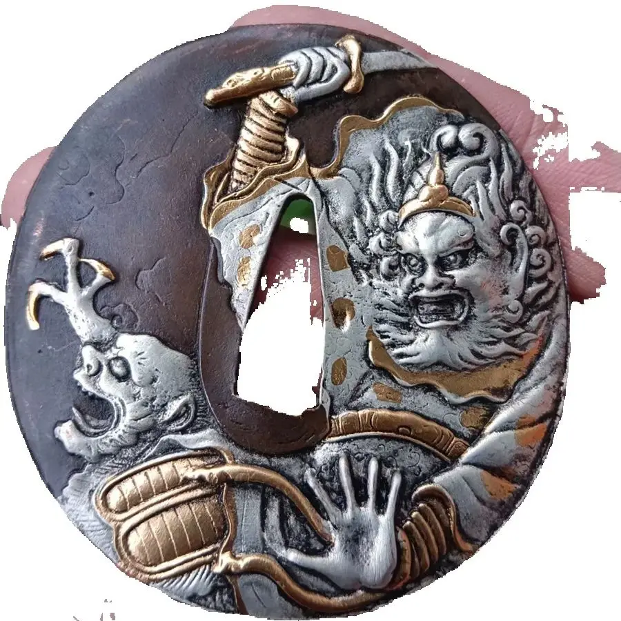 Отличный набор для украшения дома часть меча защита лезвия Tsuba Fuchi Menuki Kashira Monster