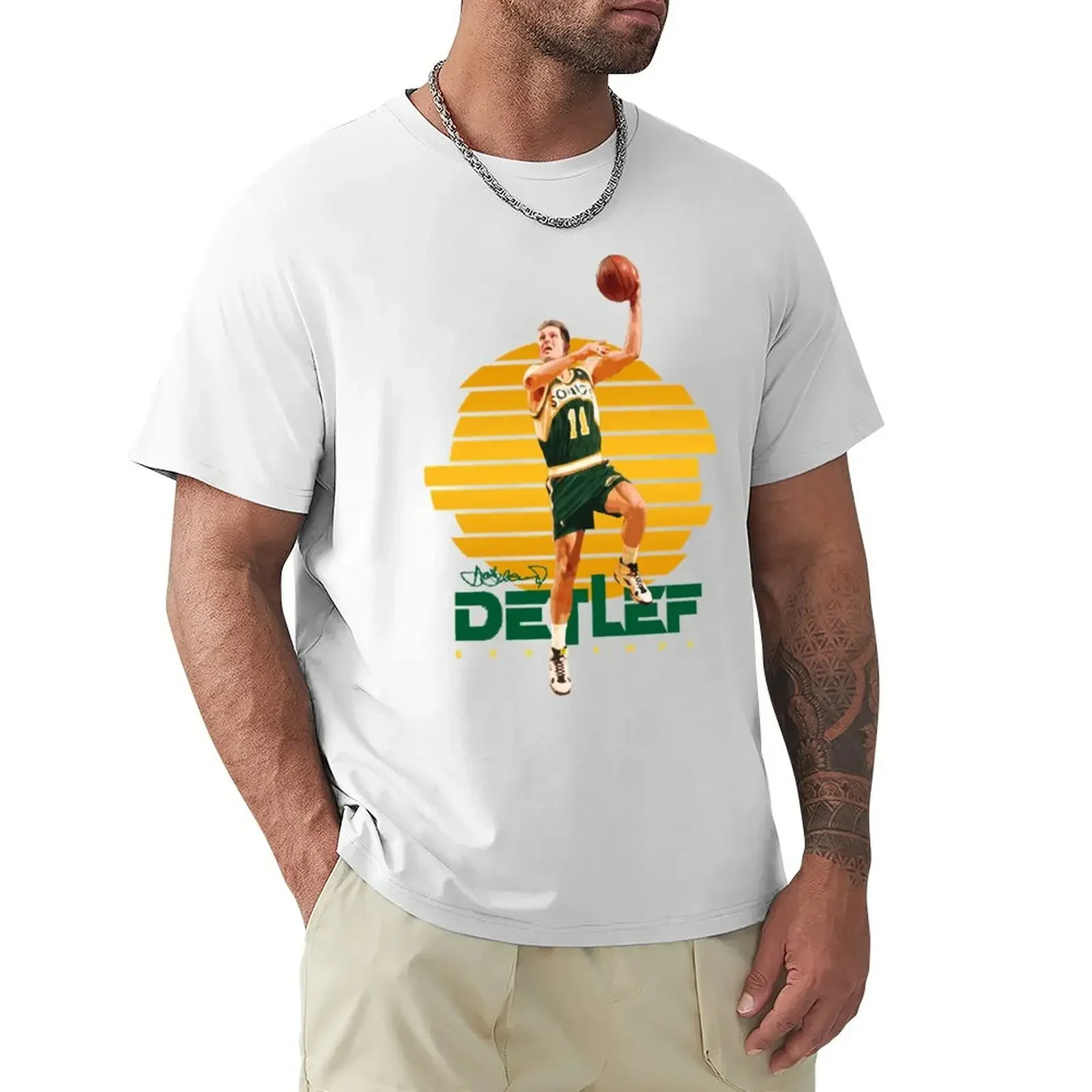 Detlef Schrempf футболка милые топы летний топ графика мужские футболки