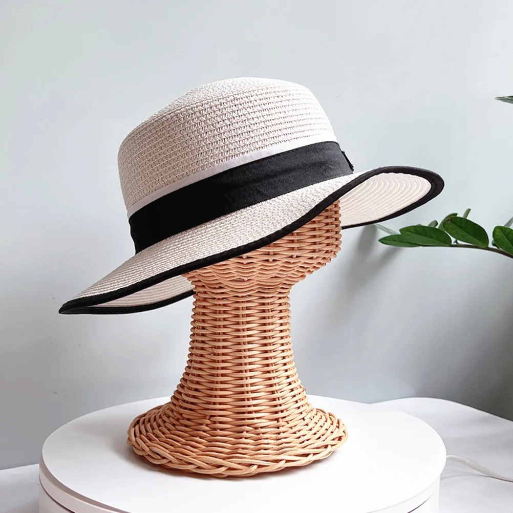

Rattan Holder Salon Hat Stand Rack Storage Cap Storage Holders Rack Woven Organizer Bottle