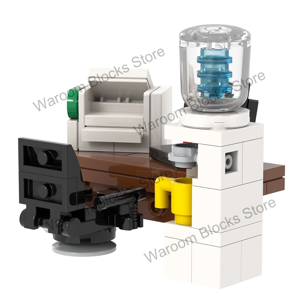 Фото MOC City Bricks Компьютерные столы Мебель Игровой офис Совместимые фигурки Строительные блоки Креативные игрушки для детей Подарок для взрослых №5