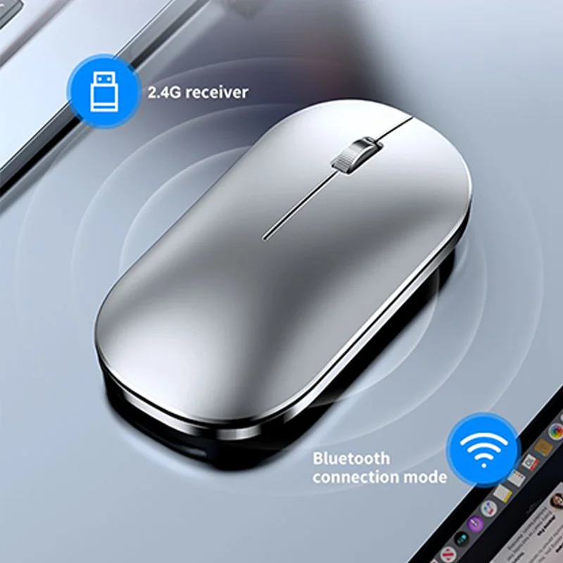 

Wireless Mouse Rechargeable Bluetooth Silent Ergonomic Computer for IPad Mac Tablet Macbook Air Laptop PC Gaming Business Office