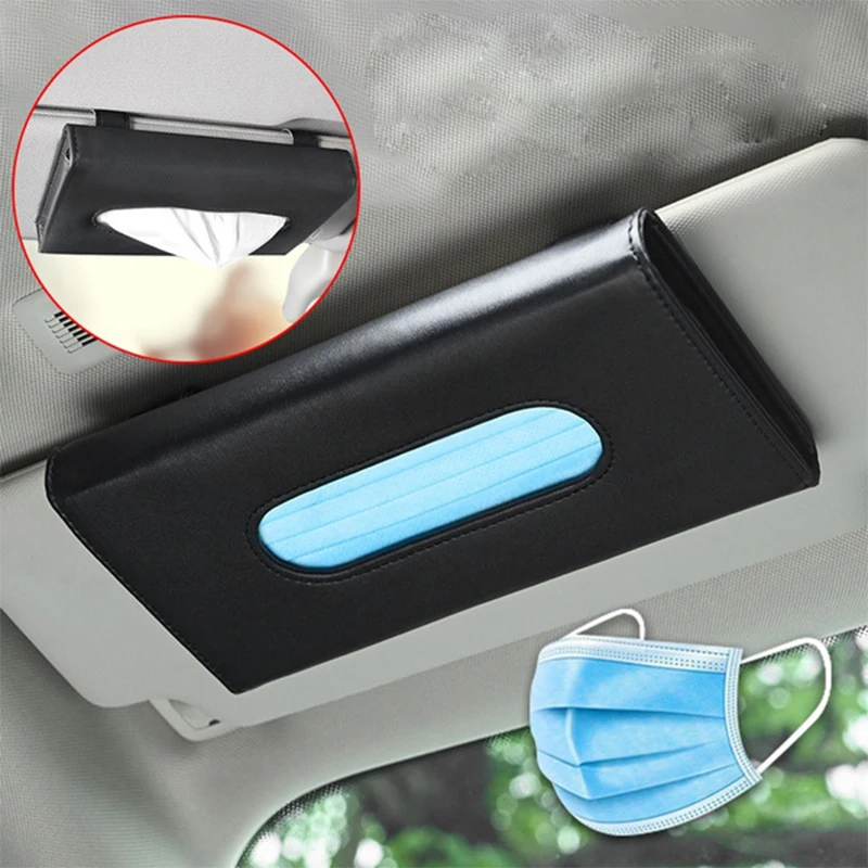 

Car Seat Back Tissue Box Car Sun Visor Tissue Box Holder Auto Interior Storage Mask Storage Bag