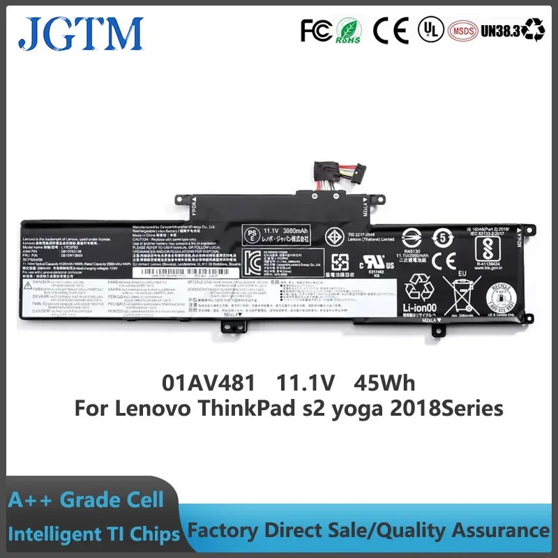 JGTM 01AV481 Высокое качество 11 1 В 45 Втч Сменный аккумулятор для ноутбука Lenovo ThinkPad Yoga