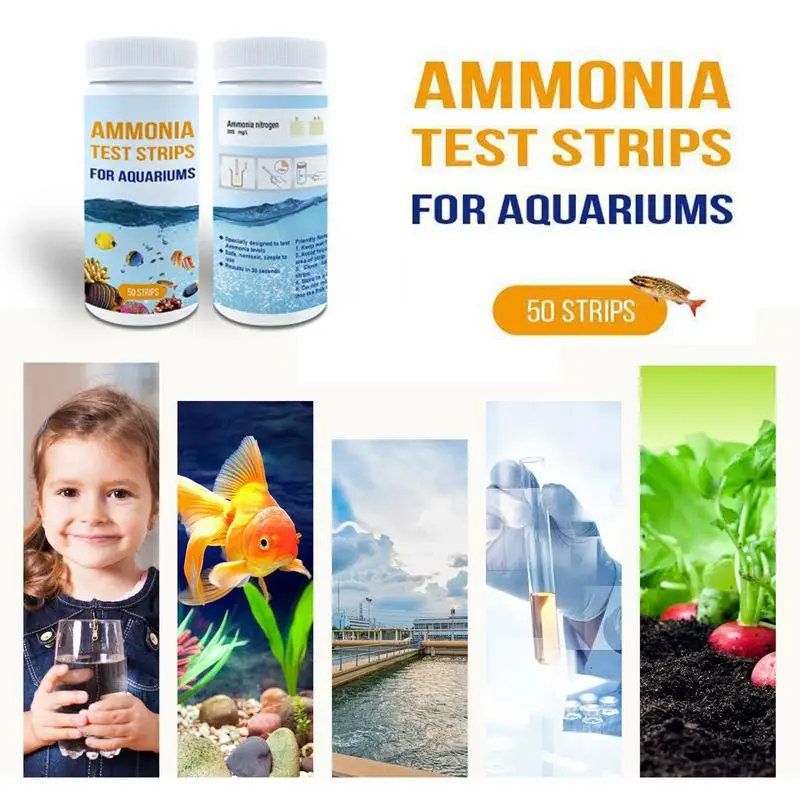 Тест-полоски для определения качества воды аммиаком 50 шт.