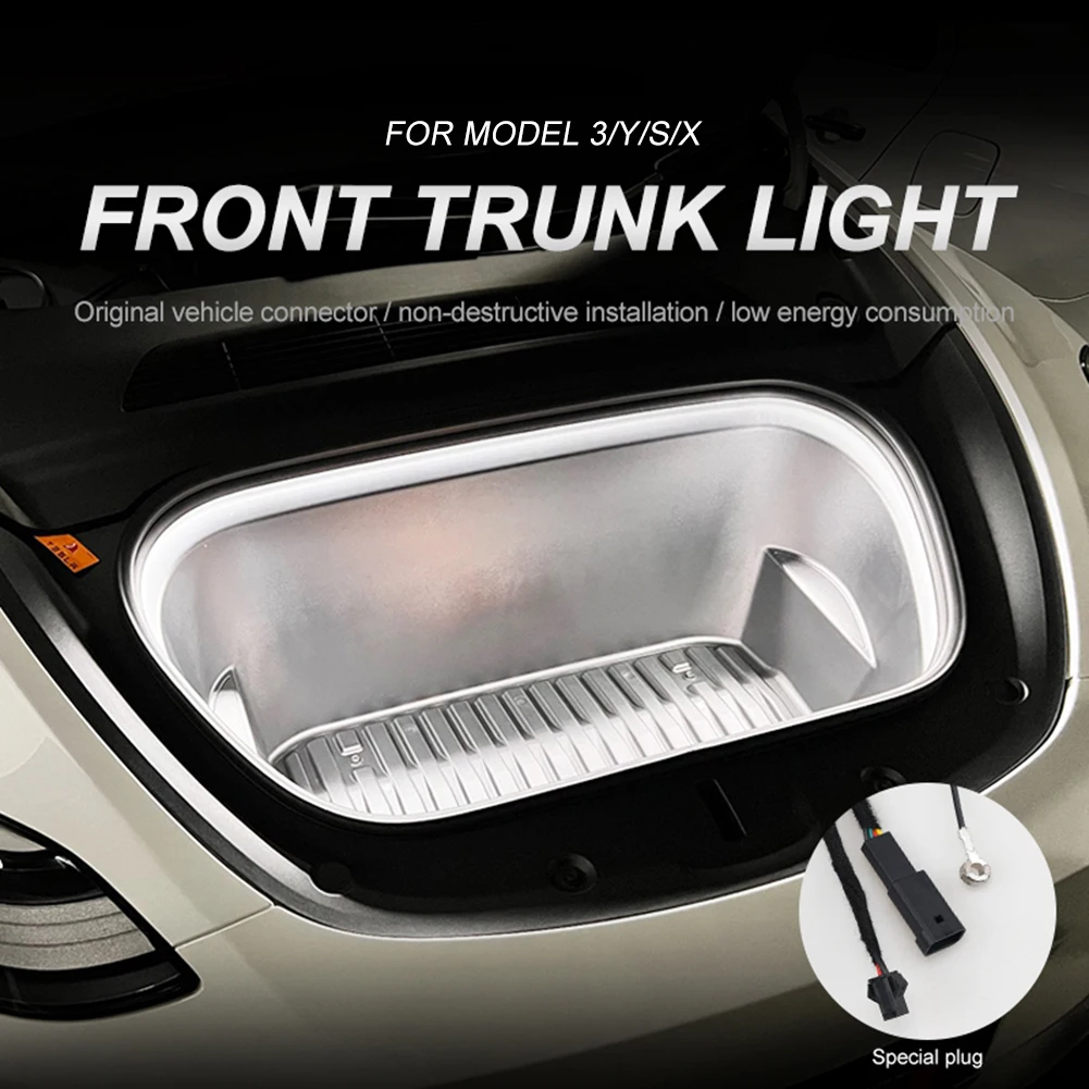 

Car Frunk LED Light Strip Front Rear Trunk Flexible Waterproof LED Light Strip For Tesla Model 3 Y S X Car Interior Accessories