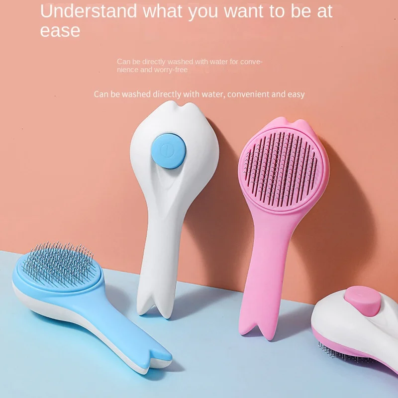 

Pet Goldfish Shape Comb Cat Dog Cleaning Close Tooth Comb Groom Hair Removal Artifact Dog Comb Cat Hair Brush