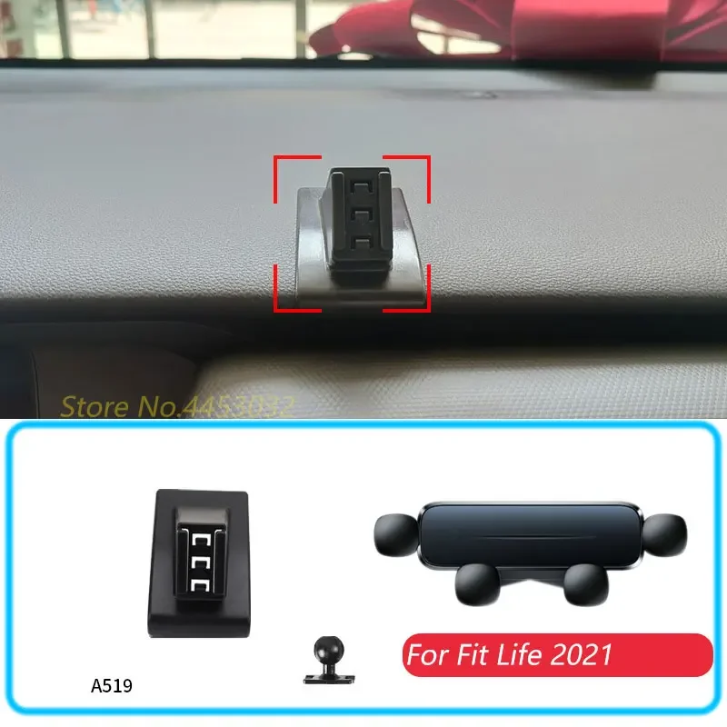 

Автомобильный держатель для телефона Honda Fit JAZZ 2021-2023 с основанием, 1 комплект, горизонтальный гравитационный кронштейн для GPS мобильного телефона, подставка, крепление, аксессуары