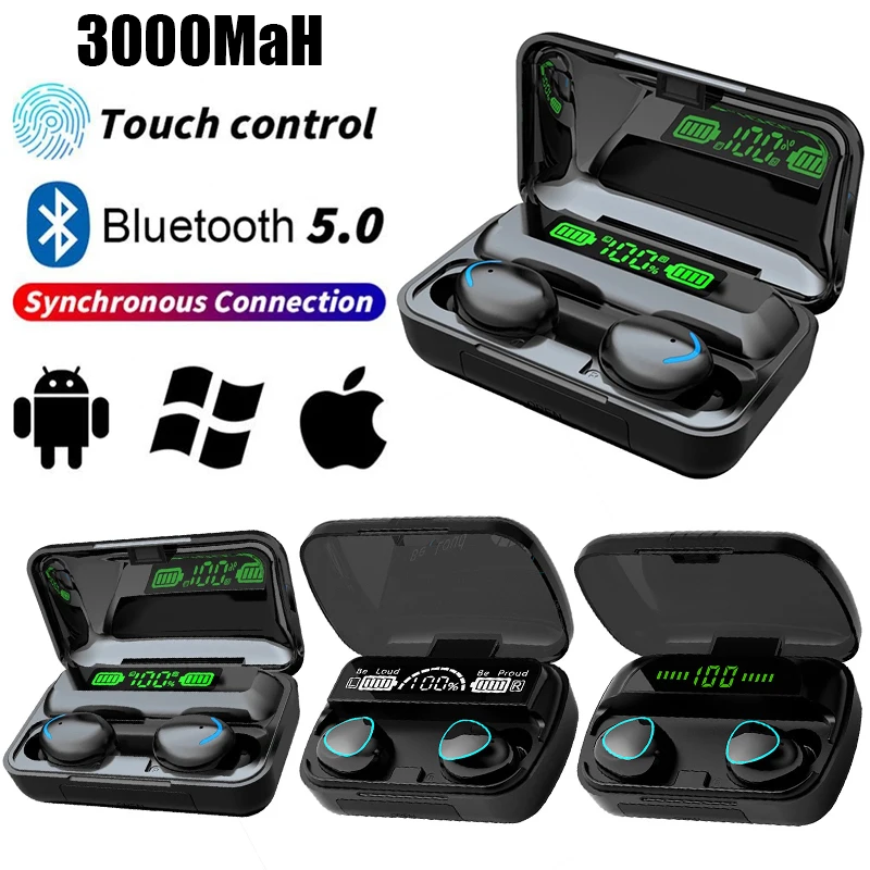 

TWS-наушники F9 с поддержкой Bluetooth и микрофоном, 3000 мАч