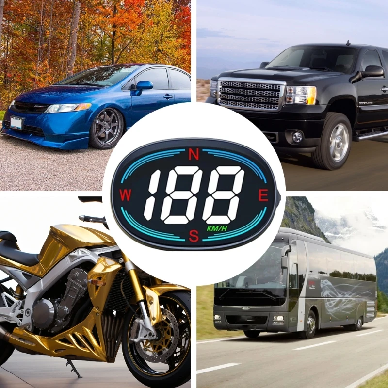 Охранная сигнализация Автомобильный датчик Часы реального времени Скорость HUD