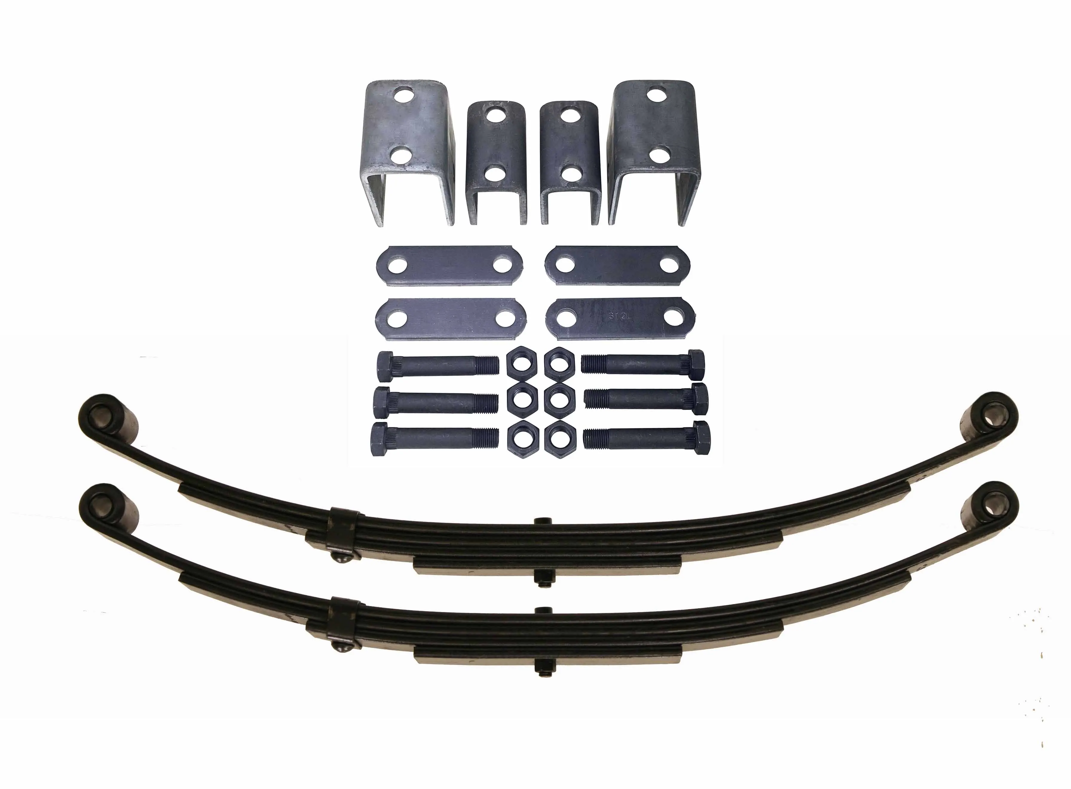 

3500lb Single Trailer Axle Suspension Kit 1750lb Leaf Springs & Hanger Kit