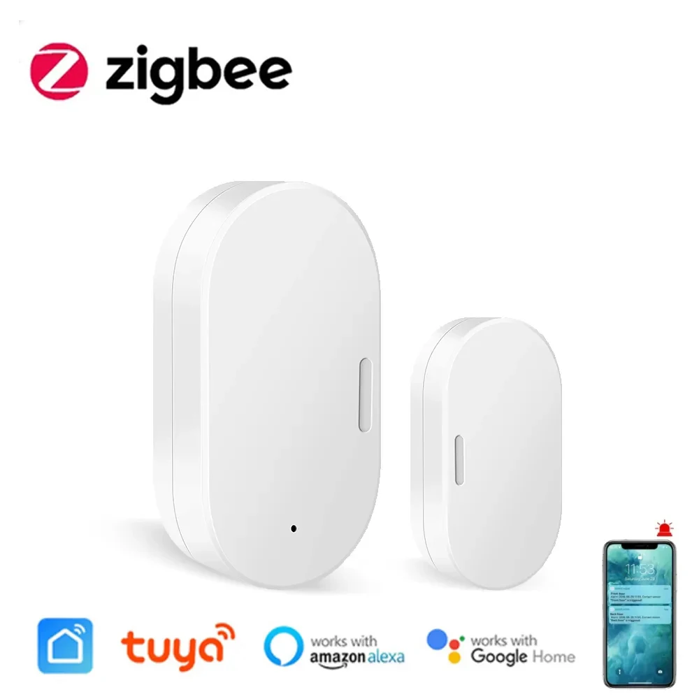 

Tuya Zigbee Door And Window Magnetic Sensor Wireless Connection Smart Home Wireless Door Detectors Door Magnetic Automation