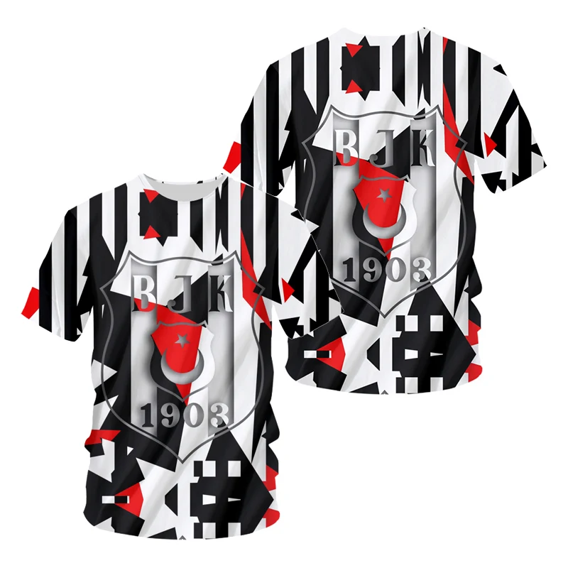 

Turkey besiktas Istanbul 3D Print Football Tshirt Summer Y2k Graphic T Shirts Oversized Women's T-Shirt NEW Promo Aesthetic Tops