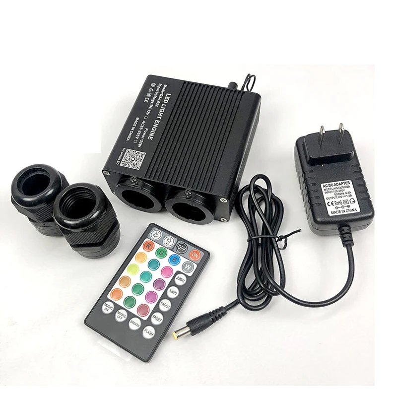 new optic fiber lights double heads car smart app led engine rf control cable starry effect ceiling rgbw phone wapp room new free global shipping