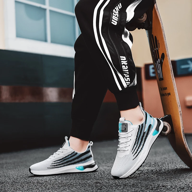 Comfortable Breathable Men's Casual Sneakers Adult Teenagers Outdoor Running Shoes Walking Shoes School Sports Shoes 39-44