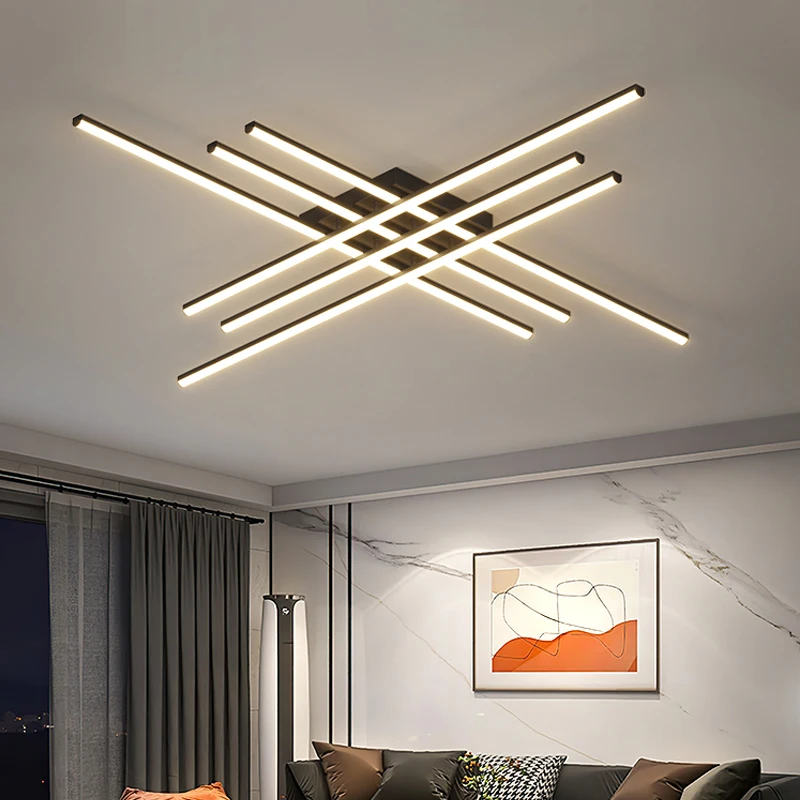 Минималистичная креативная линейная люстра для гостиной современная простая