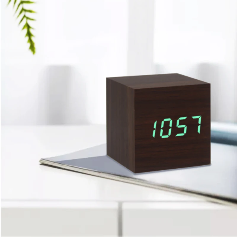 Night Led Clock Bedroom Decor Alarm Clock Charms Natural Desk Decoration Despertador Electronics Reloj