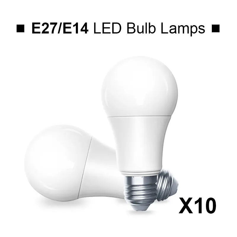 

10pcs/lot LED E27 E14 Bulb Light 45W 35W 30W 25W 20W 18W 15W 12W 9W 6W 3W AC 220V 230 240V Spotlight Lampada LED Bombillas Lamp