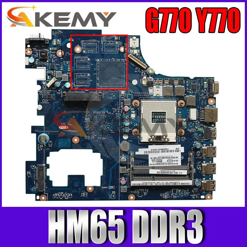 

11S11013585 11S10200106 For Lenovo IdeaPad G770 Y770 Laptop Motherboard PIWG4 LA-6758P Mainboard HM65 DDR3 100% Tested Working