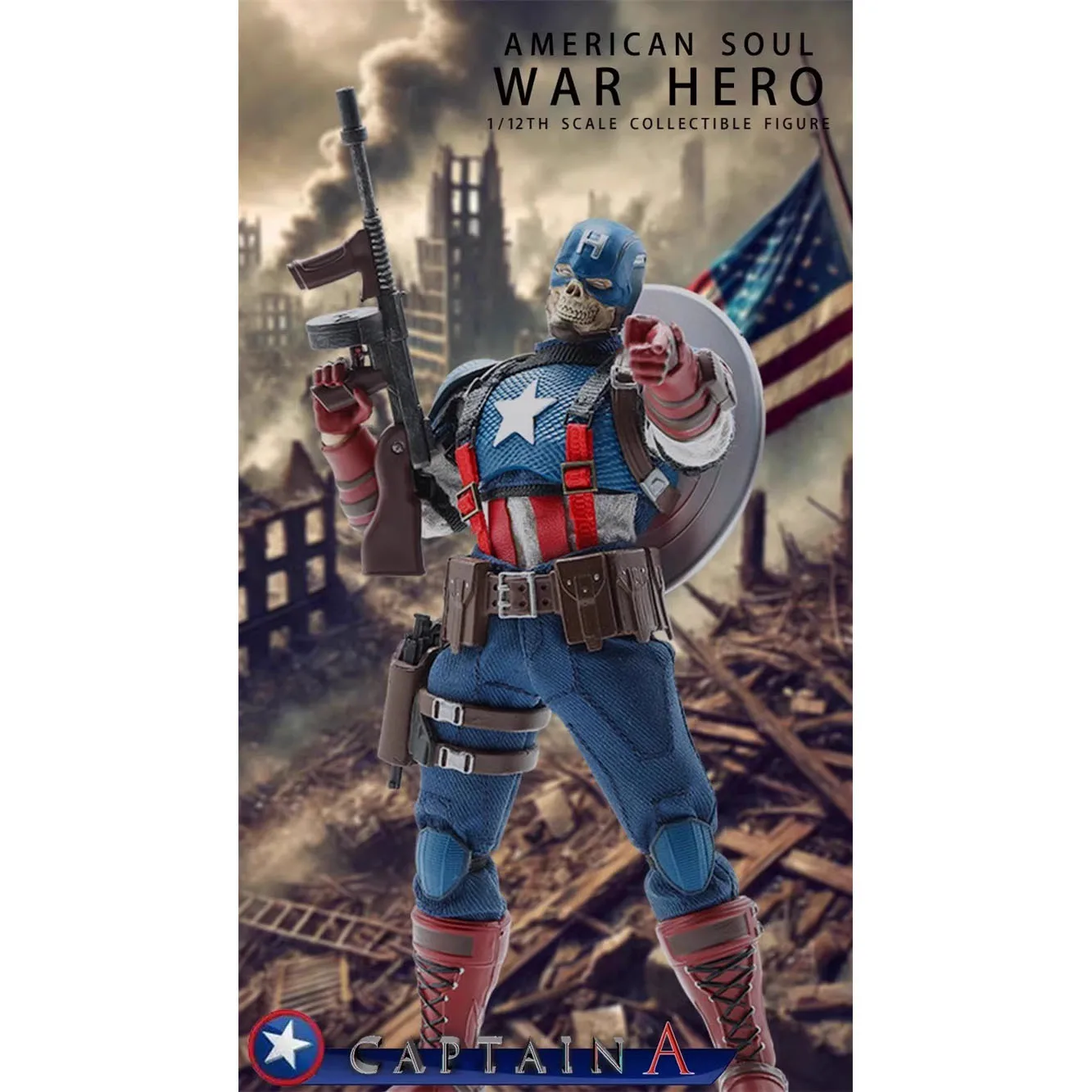 Фото Joy Man Toys Zombie Captain Американская фигурка JM003 Soul War Hero 1/12 Масштаб Коллекционная игрушка JMToys Детская игрушка Подарок на день рождения для мальчика №1