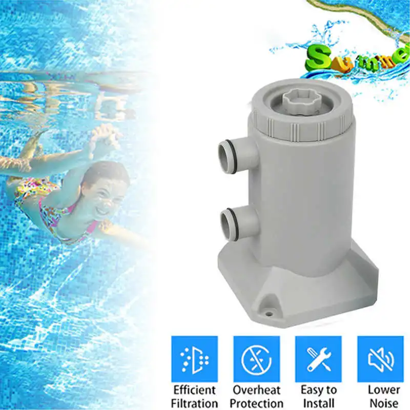 2000L/H Pool Cartridge Filter Pump Comb for Above Ground Easy Set 75W Pool Rubber Aquarium Cleaning Tool US EU Plug