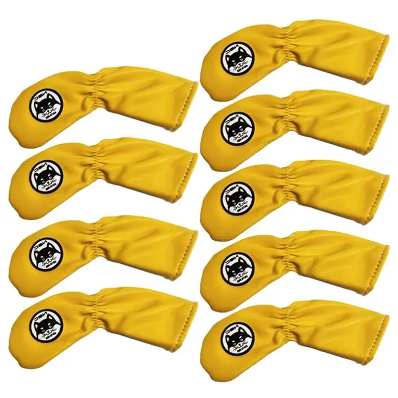 

9 шт., защитный чехол для гольфа, из ПУ кожи