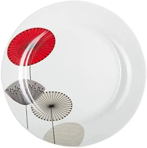 

Secret de Gourmet - Porcelaine Lot de 6 Assiettes Plates"Osara" 27cm Blanc