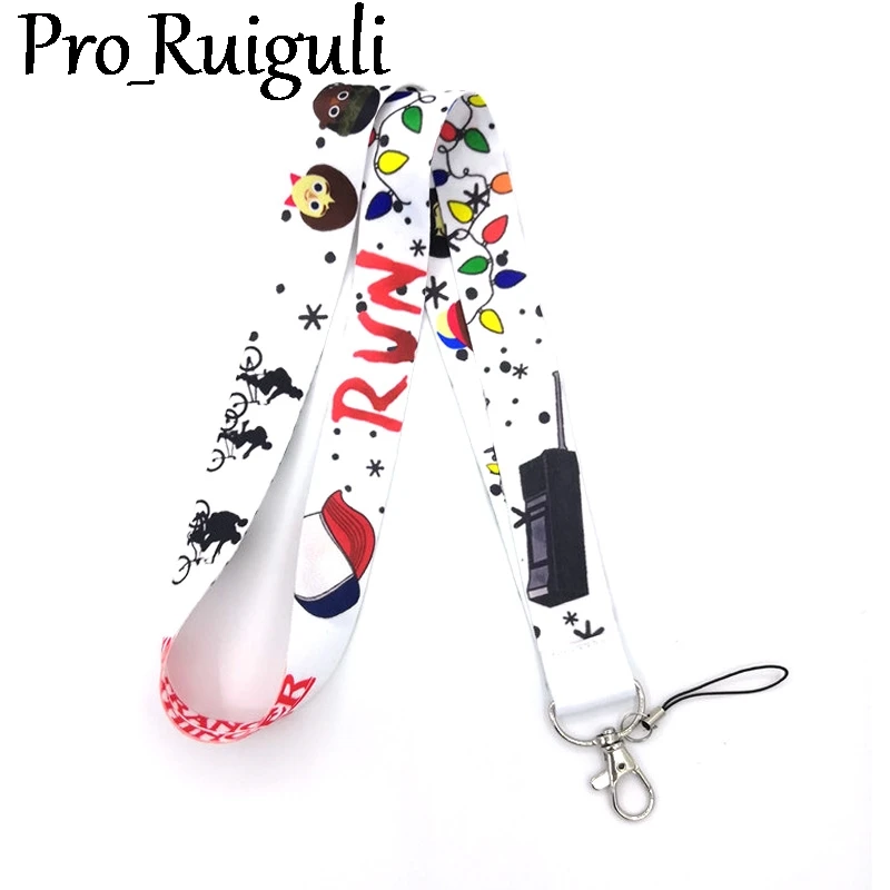 

Stranger things Cartoon anime movie Neck Strap Lanyards ID badge card holder keychain Mobile Phone Strap Gift webbing