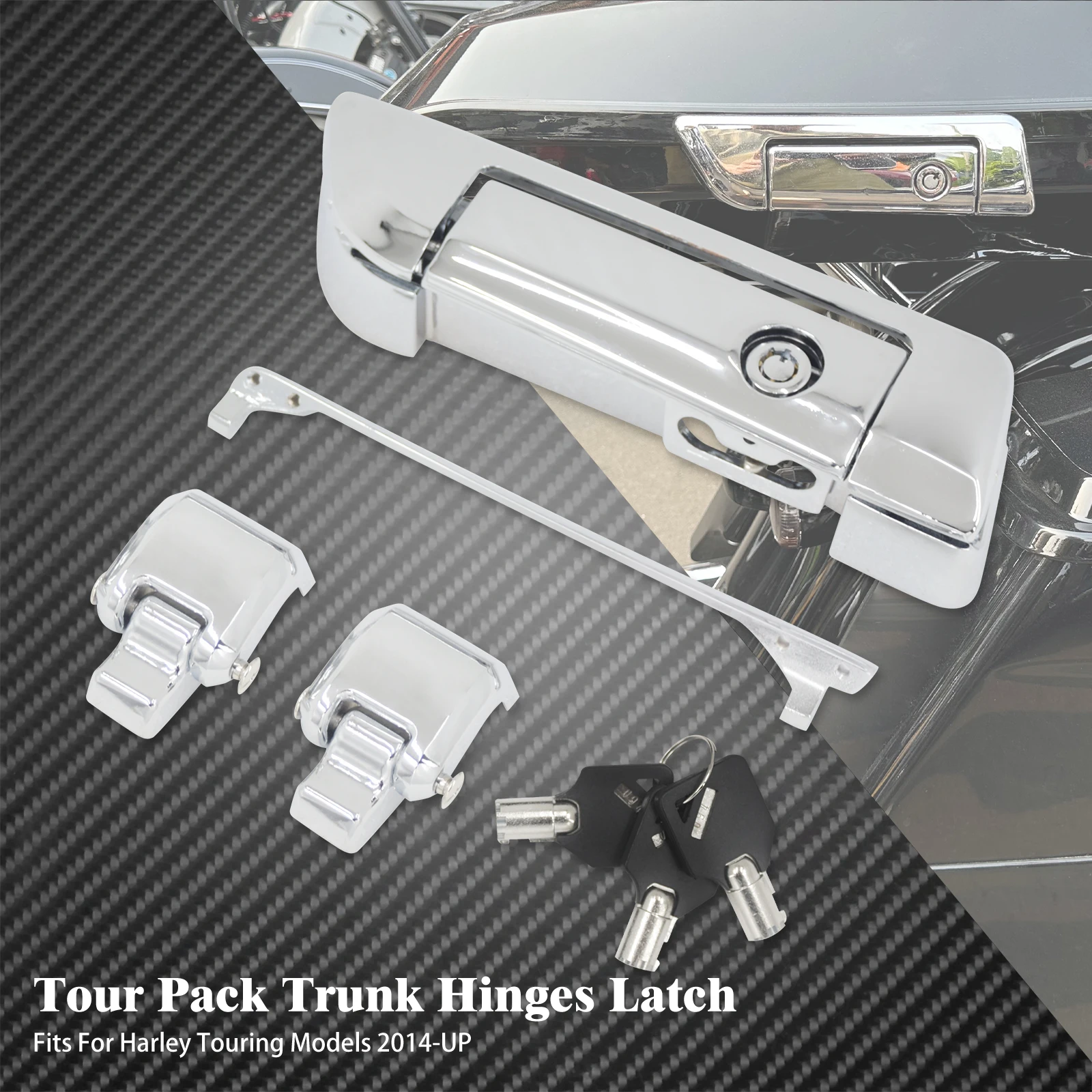 

Мотоциклетный туристический пакет, петли для багажника, защелка, крышка, наборы ключей для Harley Touring Road Street Electra Glide FLHR FLHT FLHRC 2014-Up