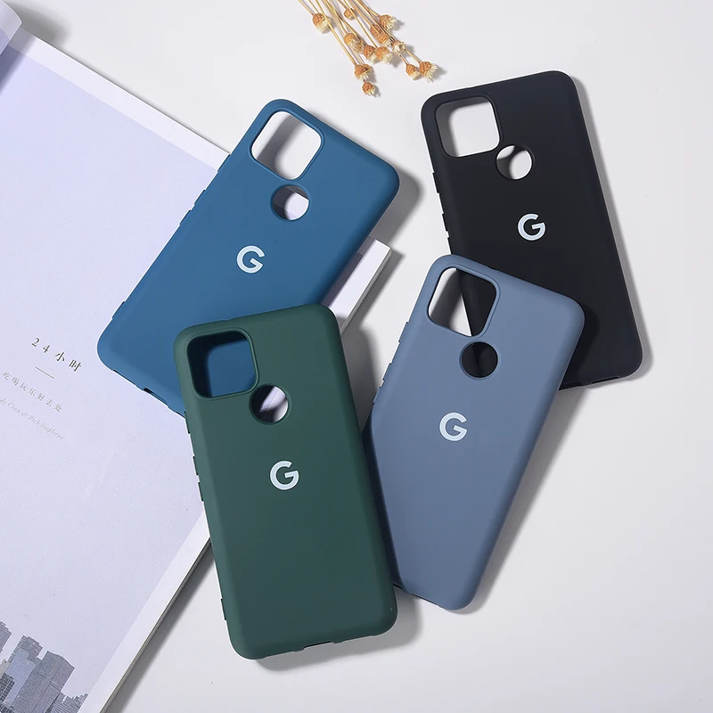 Чехол для Google Pixel 5 5A роскошный мягкий чехол телефона из жидкого силикона ТПУ