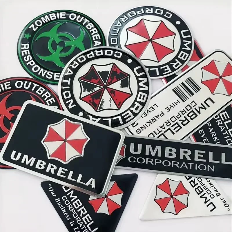 Фото 3D алюминиевый значок автомобиля, наклейка Umbrella Corporation, логотип, украшение багажника, наклейки для Mercedes Benz Chevrolet JEEP Seat Mazda №4