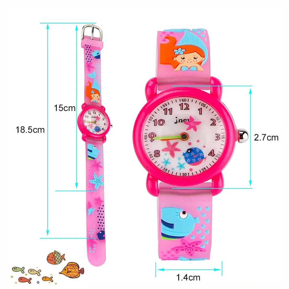Часы детские наручные с 3d-рисунком русалки роскошные милые Мультяшные
