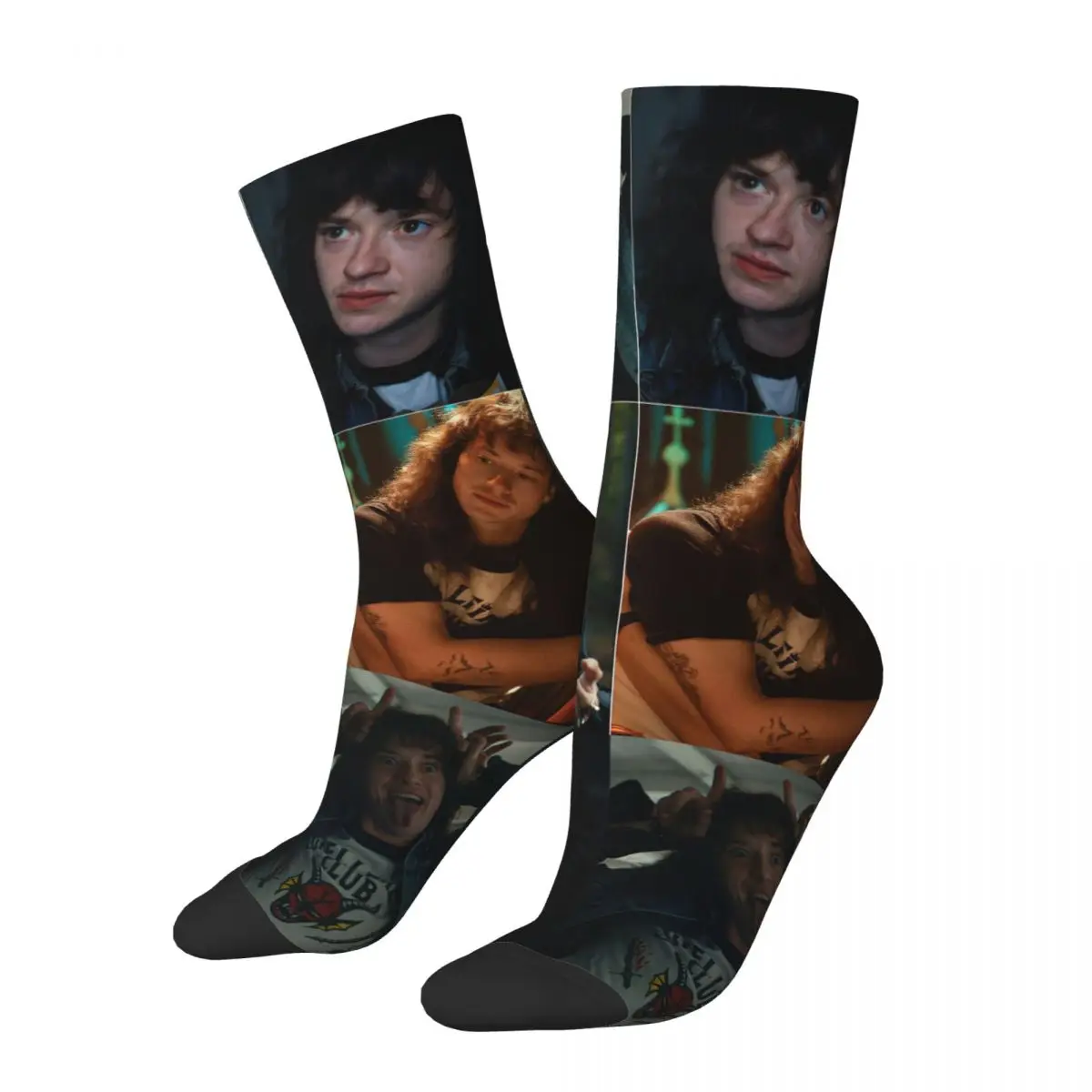 

Eddie Munson Stranger Things Drawstring Socks Gym Pouch 3D Print Backpack Boy Girls Mid-calf socks