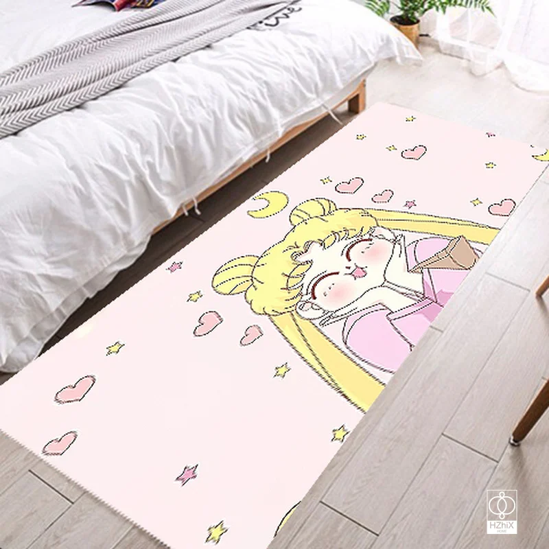 

Sailor Moon Rugs for Bedroom Anime Floor Mat Carpet Children Girls Bedroom Living Room Floor Mat Doormat Decor Aesthetic