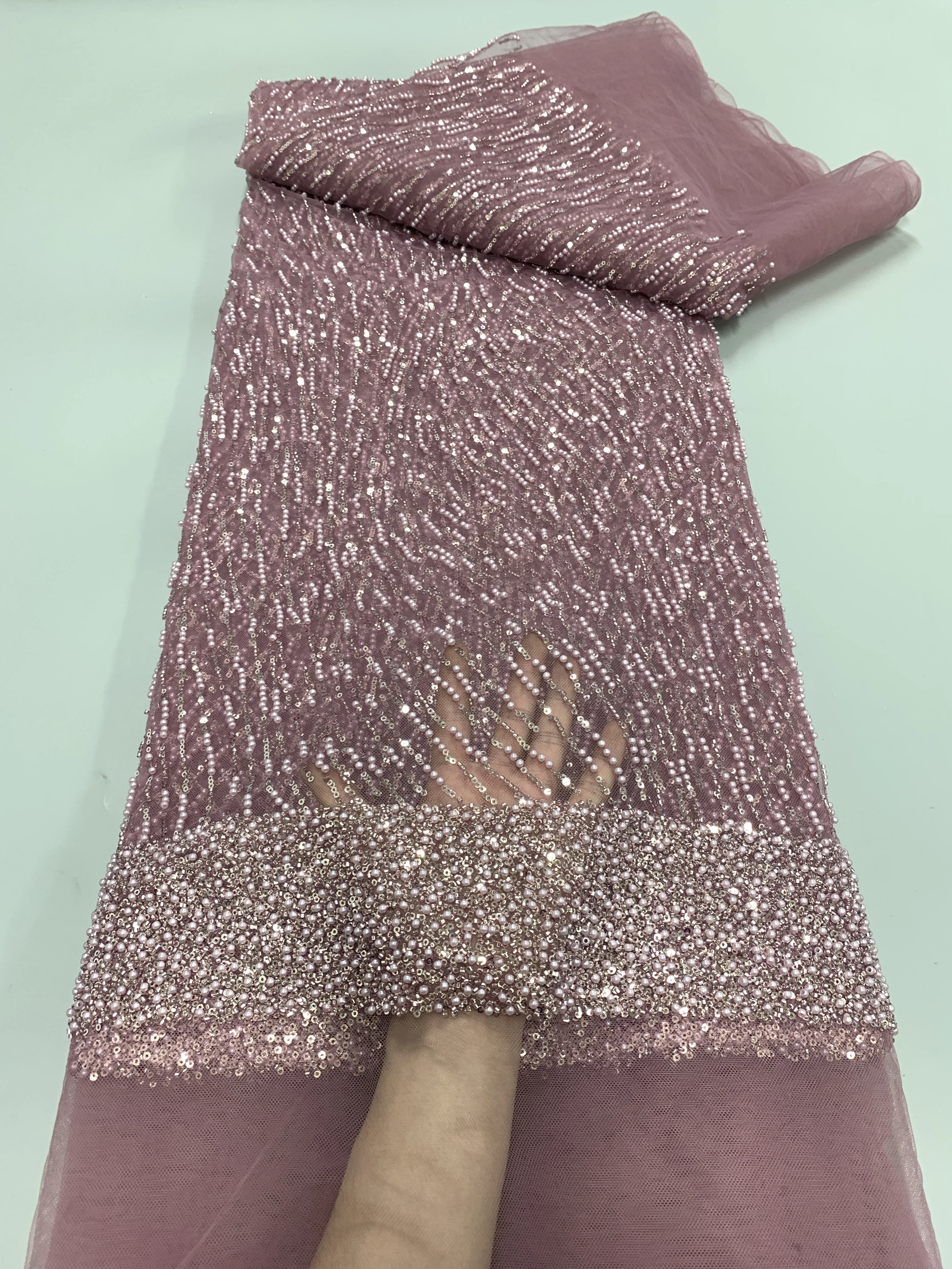 Нигерийские бусины жемчуг кружевная ткань 2024 французская Тяжелая ручная работа