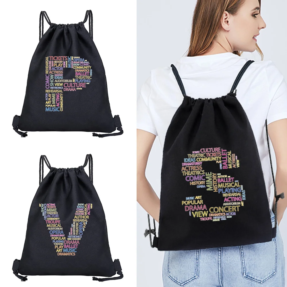 Холщовая спортивная сумка на плечо рюкзак шнурке для тренажерного зала уличные