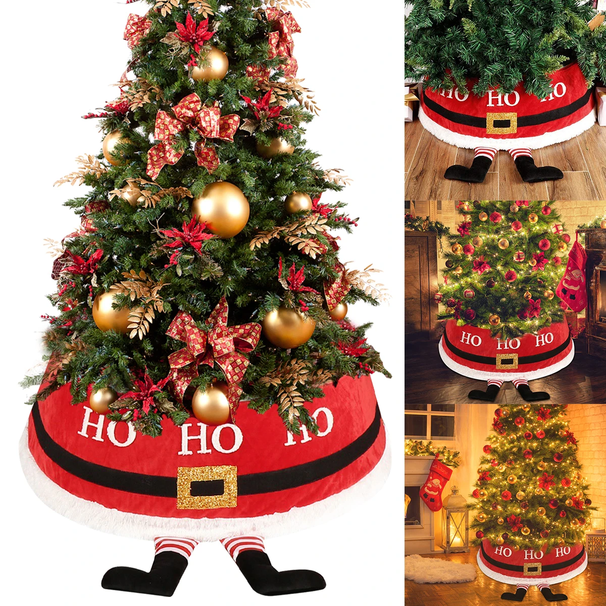 

Ошейник для рождественской елки, юбка для рождественской елки, прочное кольцо для рождественской елки, съемный ошейник для рождественской ...