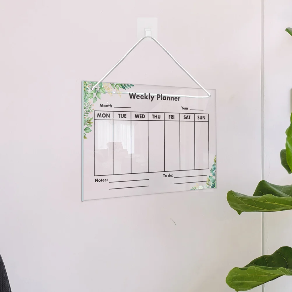 

1 Set of Hanging Acrylic Writing Board Modern Memo Board Home Office Memo Board