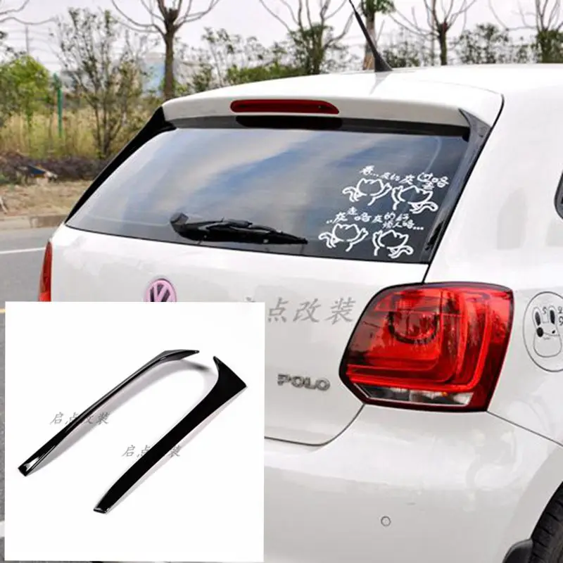 

For Polo Spoiler High Quality ABS Material Automotive Rear Bright black spoiler ( can't fit GTI & R ) 2010-2016