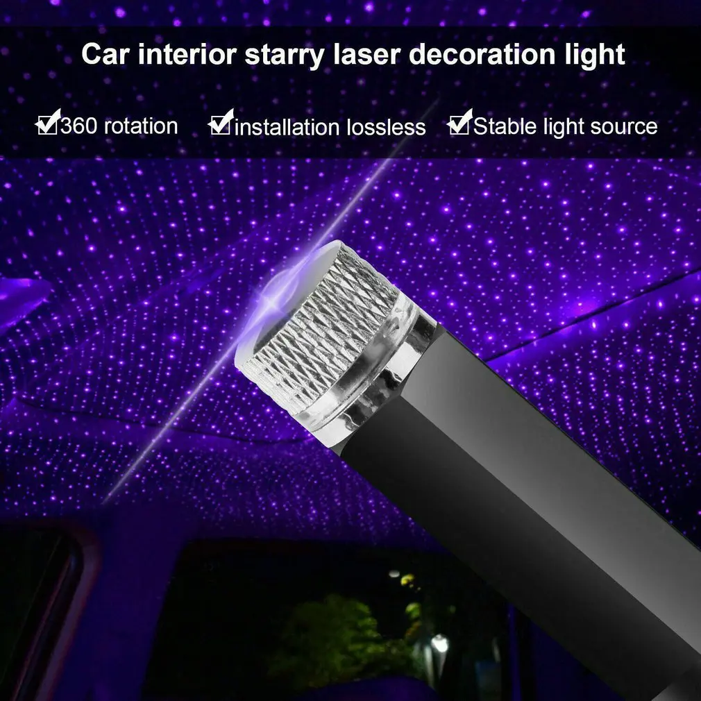 

Проектор для салона автомобиля Gypsophila Usb атмосферный свет, аксессуары для освещения салона автомобиля, освещение для создания атмосферы в по...
