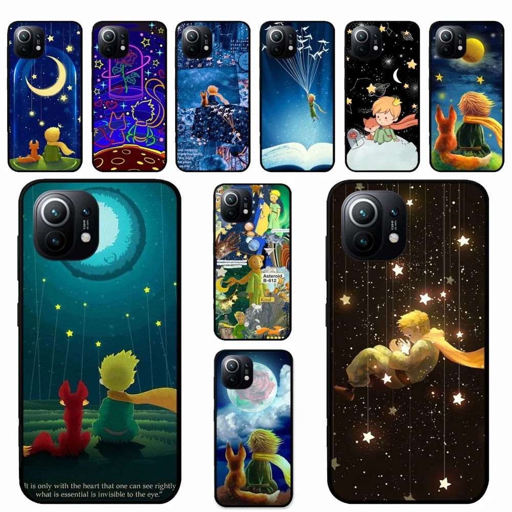

The Little Prince Starry Sky Phone Case For Xiaomi Mi 5X 8 9 10 11 12 Lite Pro 10T PocoX3pro PocoM3 Note 10 Pro Lite