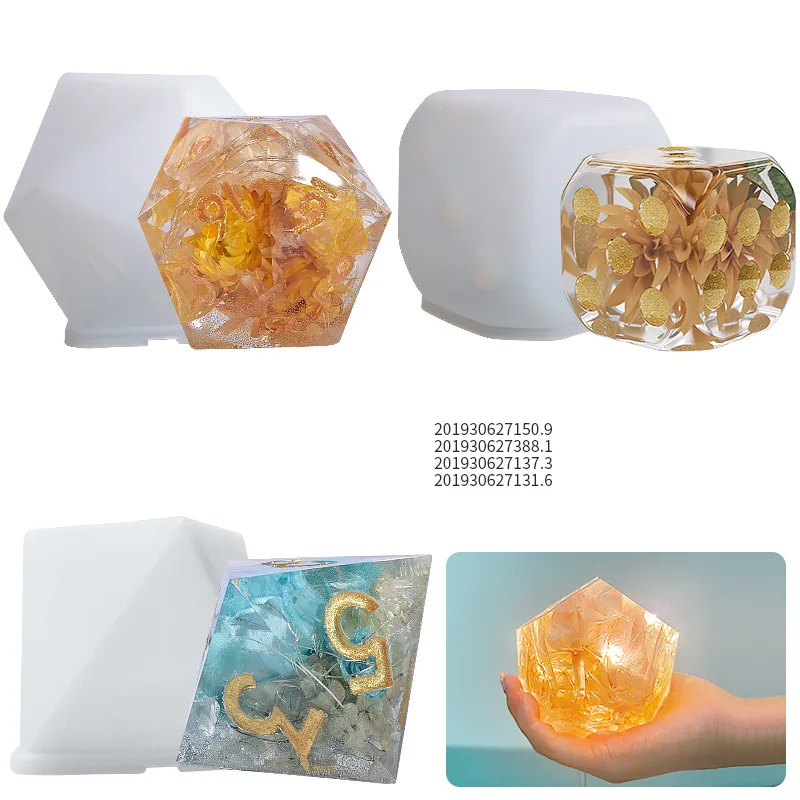 Resin Dice Molds Super Large Polyhedral Game Dice Molds Candle Mold Silicone Dice Mold Epoxy Resin Dice Making Home Deco