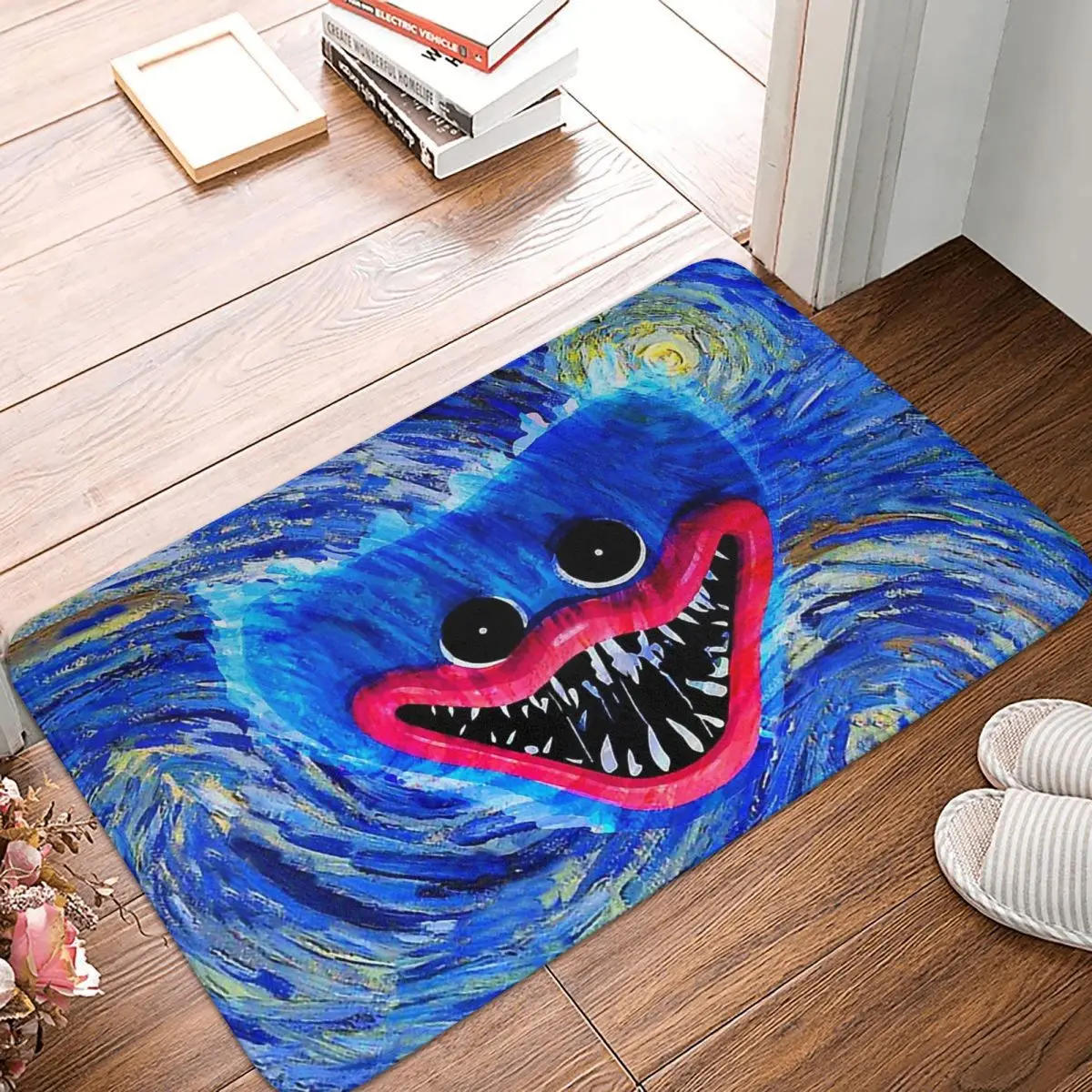

Пугающий кухонный нескользящий ковер Huggy Wuggy в Ван гоге мир коврик для гостиной Придверный коврик Домашний Декор коврик