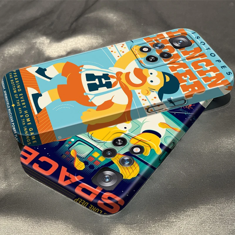 

Disney Simpsons Cartoon Art Phone Case For Redmi K60 K50 K40 K30 9A Note 12 11 11T 10 10S Pro Plus 5G Feilin Film Hard Cover