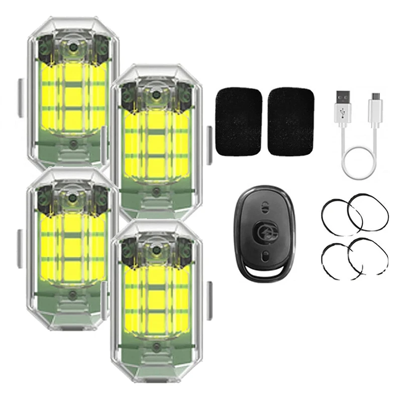 

High Brightness Wireless LED Strobe Light 7 Colors USB Rechargeable Flashing Lights Riding Night Signal Light Bike Light