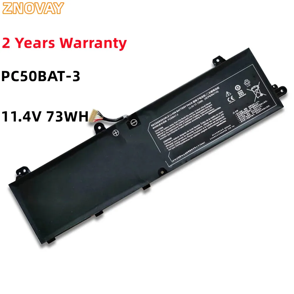 Новая батарея ZNOVAY PC50BAT-3 11,4 V 73Wh 6220mAh для ноутбука Key 15 Comet Lake PC50DN2 911 серии P1
