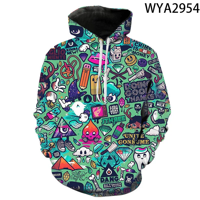 

Graffiti Hoodies Men Women Children Sweatshirts Fashion Casual Jacket Harajuku Streetwear Boy Girl Kids Hoodie 3D Pullover Coat